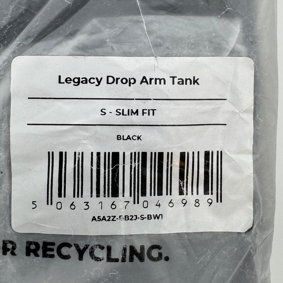 NEW Gymshark Legacy Drop Arm Tank Black Small - Picture 5 of 6